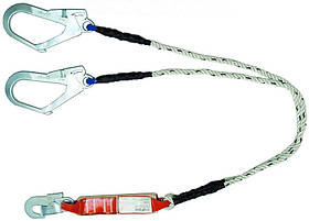 Строп канатний подвійний з амортизатором з трьома карабінами 1АСК22