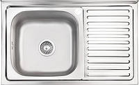 Кухонна мийка LIDZ 5080-L 0.8мм Satin (180)