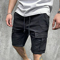 Модні чоловічі джинсові короткі чорні шорти з накладними кишенями | Виробництво Туреччина