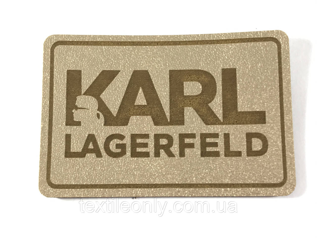Нашивка Карл Лагерфельд/Karl Lagerfeld 60х40 мм золотий