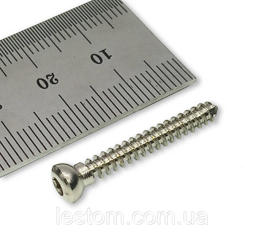 Гвинт кортикальний D = 3,5 мм, 28 мм SS