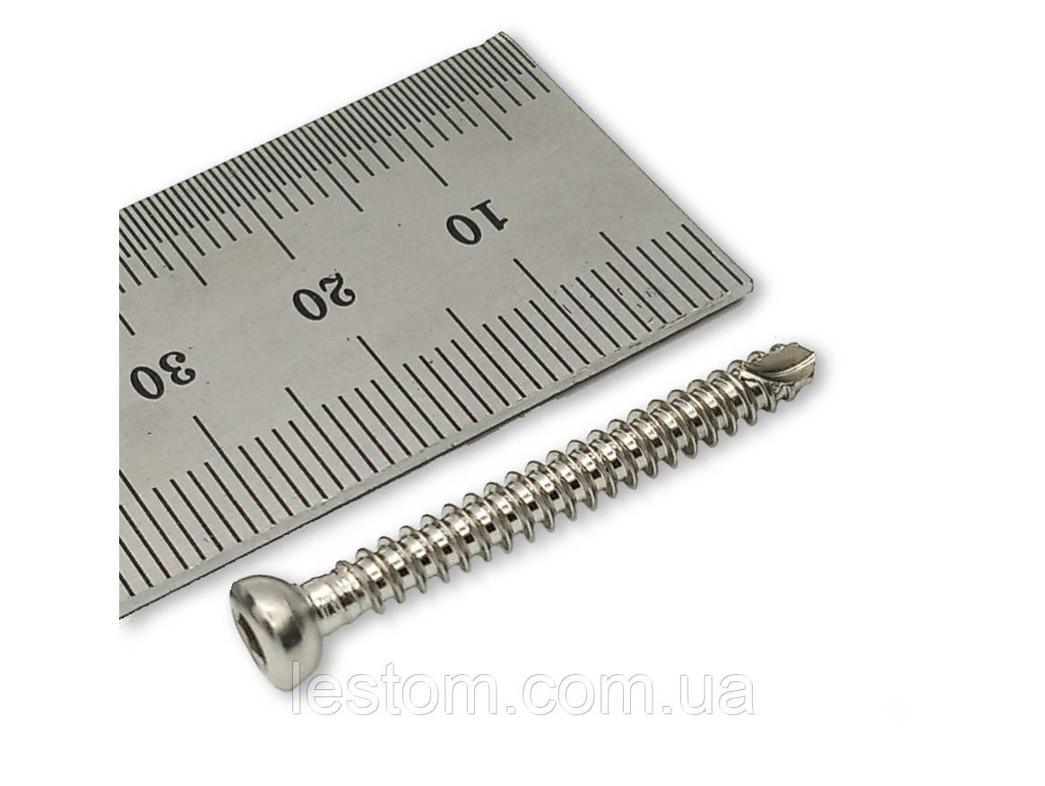Гвинт кортикальний D = 3,5 мм, 34 мм SS
