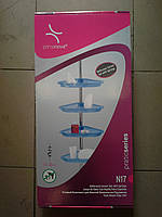 Полиця кутова у ванну кімнату телескопічна біла, PrimaNova, N17