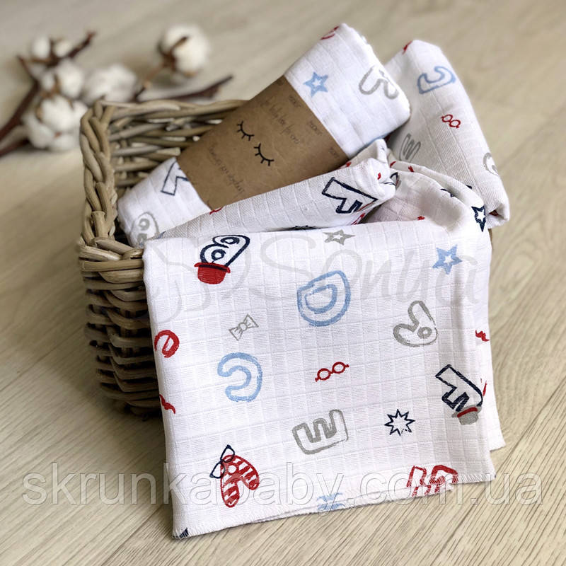 Пелюшка Фланелевий муслін (Букви), фото 1