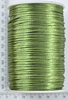 Шнур атласный ф3мм зел-хаки уп=100м