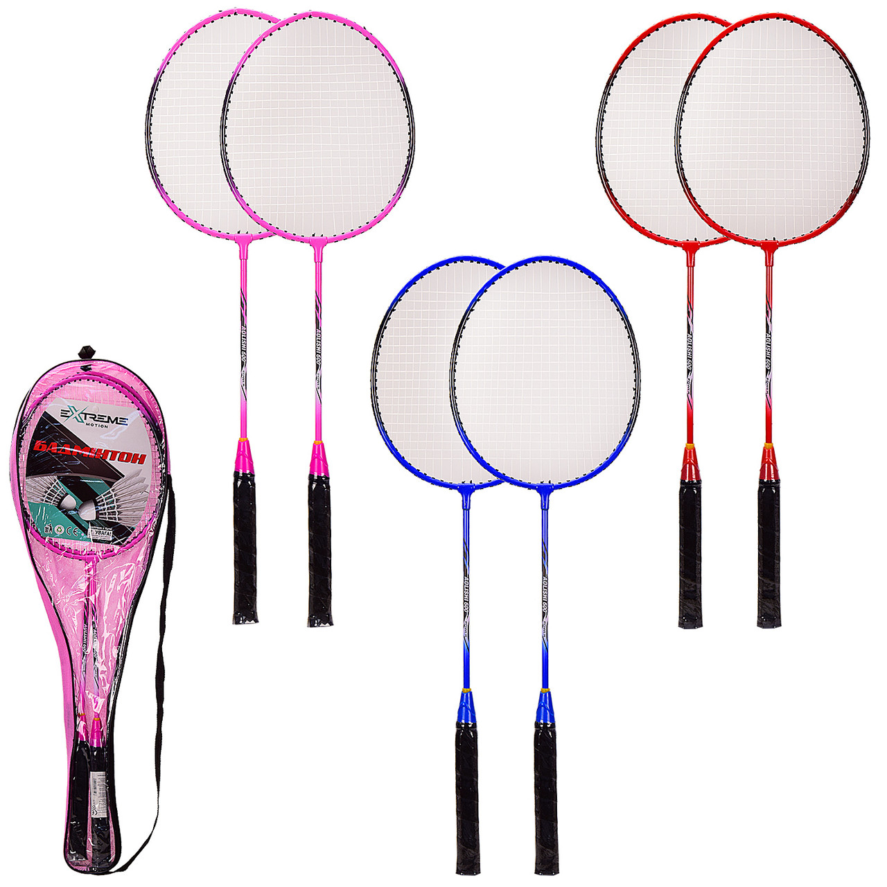 BD2139 Ракетки для бадмінтону в сумці, фото 1