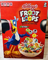 Сухий сніданок подвійна упаковка Kellogg's Froot Loops кольорові фруктові кільця