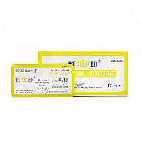 Кетгут звичайний RT-med USP 4/0 (EP 2) зі звор. ріж. голкою 20мм 3/8 кола