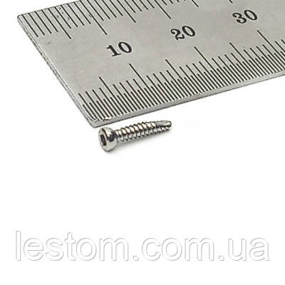 Мікрогвинт D = 2,0 мм, 10 мм (квадрат, сталь)