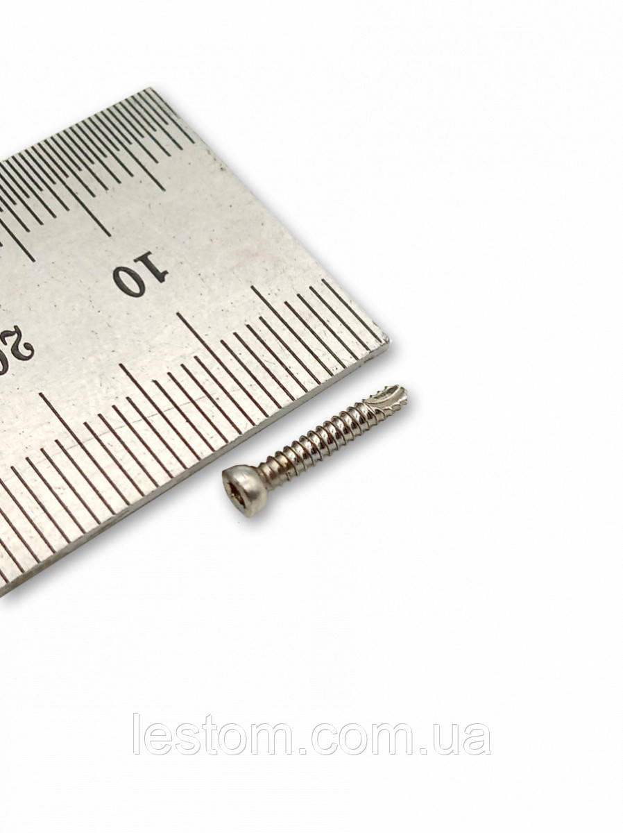 Мікрогвинт D = 2,0 мм, 12 мм (Квадрат, сталь)