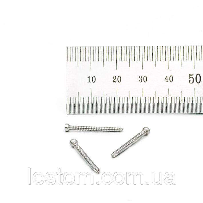 Мікрогвинт D = 2,0 мм, 22 мм, сталь, квадрат