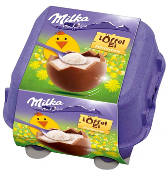 Шоколадні яйця Milka Loffel Ei Haselnusse Eggs 4s 136g