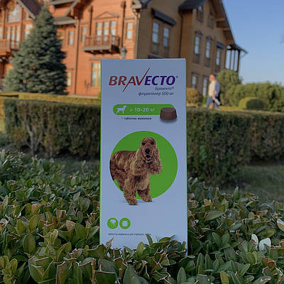 БРАВЕКТО 10-20кг таблетка для собак проти кліщів і бліх