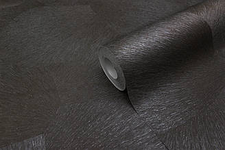 Шпалери абстракція в кімнату, Чорні шпалери, Структурні шпалери Vinil LS Пума ЭШТ 8-1467 (1,06х10,05 м)