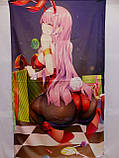 90х50 см 370грн ZERO TWO Зеро Ту Полотенце пляжное аниме принт Darling in the FranХХ Милый во Франксе махровое, фото 3