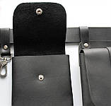 Пояс з навісними кишенями "Impostato" black, фото 4