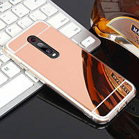 Чехол Fiji Mirror для Xiaomi Mi 9T / Mi 9T Pro силикон зеркальный бампер розовое золото