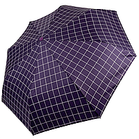 Женский зонт полуавтомат Toprain на 8 спиц в клетку, фиолетовый, 02023-2