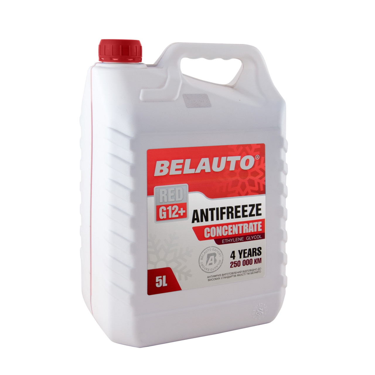Антифриз концентрат BELAUTO G12+ красный 5Л (AF1350)