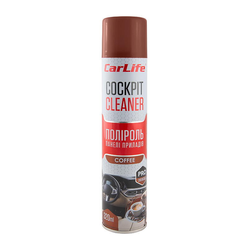 Поліроль CarLife Cockpit Cleaner Кава 320 мл (CF327)