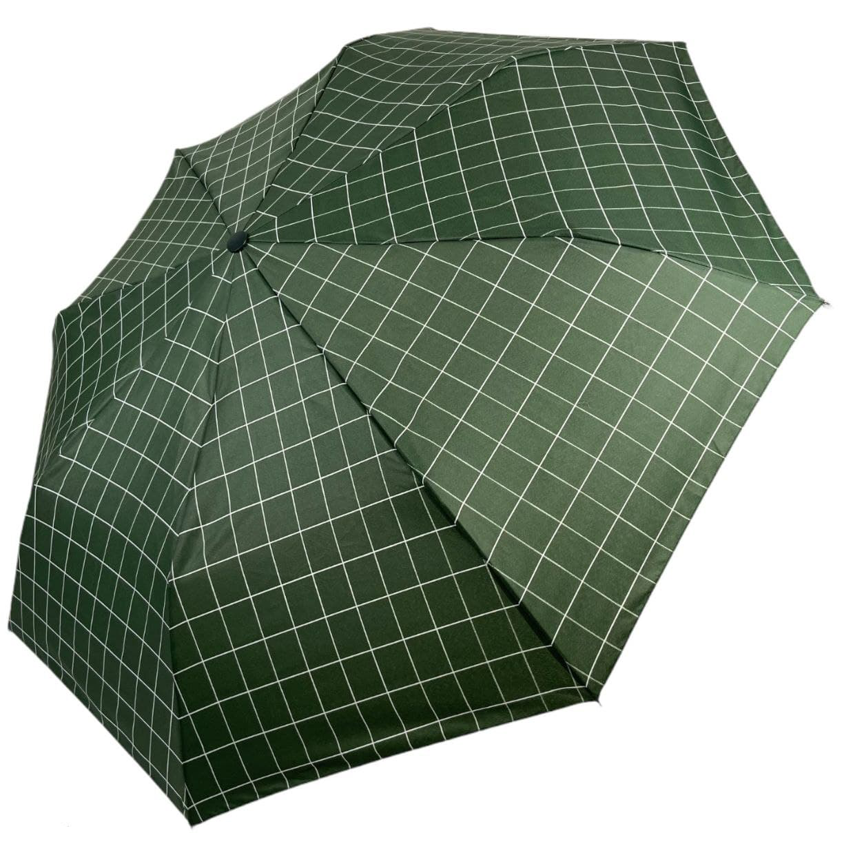 Жіноча парасолька напівавтомат Toprain на 8 спиць у карту, зелена, 02023-4