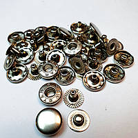 Кнопки Альфа 12.5мм(720шт)нікель. Кнопка сорочкова №54