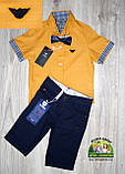 Оранжева сорочка Armani з коротким рукавом для хлопчика 3-4 роки, фото 8