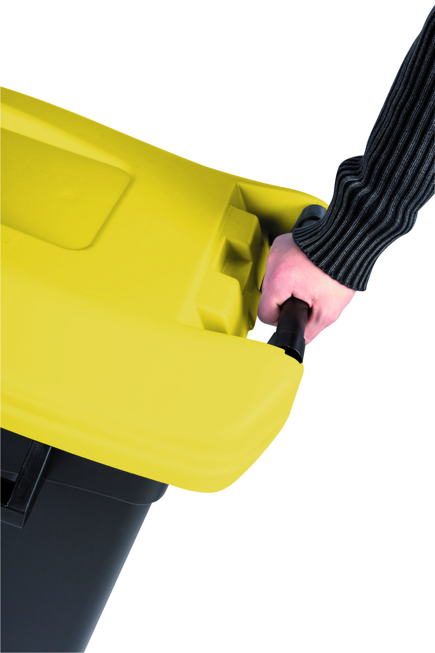 Бак для мусора 80 л Eco Tayg (Испания) 40*58*79 см на колесах,с педалью и ручкой, жёлтая крышка (433016) - фото 2 - id-p1250404976