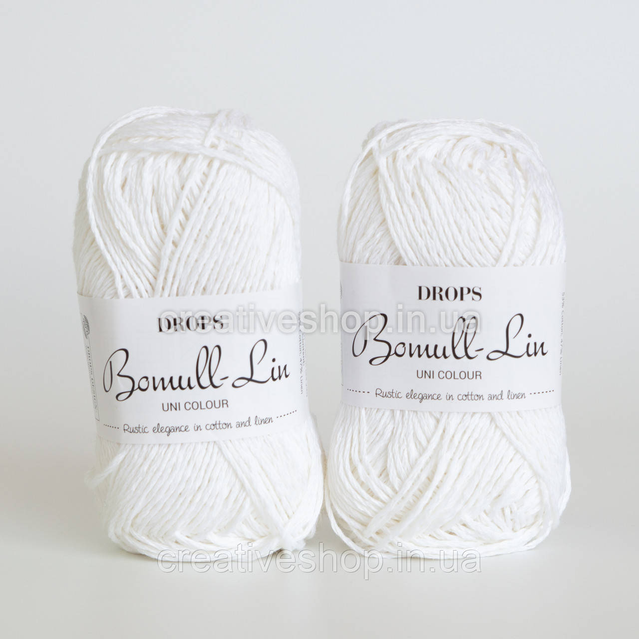 Пряжа Drops Bomull-Lin (колір 01 white)