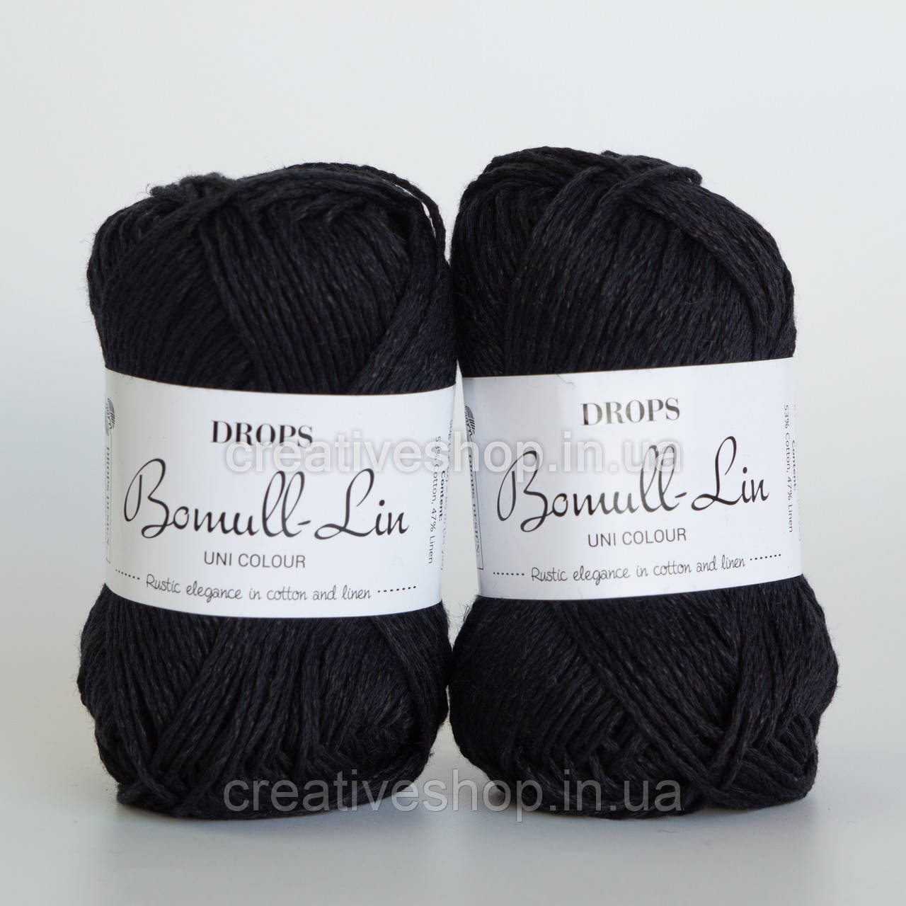 Пряжа Drops Bomull-Lin (колір 16 black)