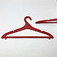 Плічка вішаки для одягу пластмасові червоного кольору, 5 штук, фото 2