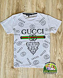 Біла модна футболка Gucci для хлопчика 2 роки, фото 2