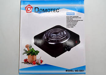 Електроплита 1 конфорка з широкою спіраллю Domotec MS15531, фото 2