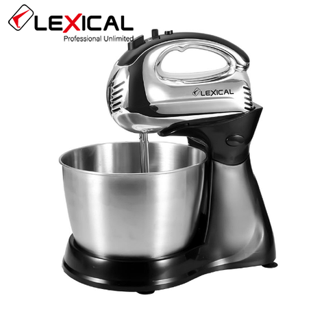 Стаціонарний міксер LEXICAL LMB-1801 з металевої чашею 3,5 л 250W, 5 швидкостей, фото 2