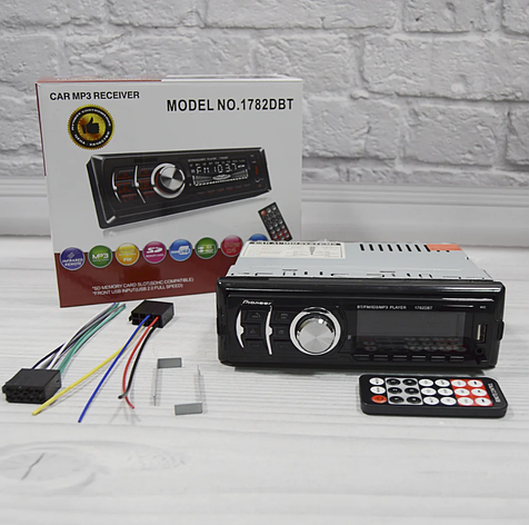 Автомагнітола 1DIN MP3 1782DBT Знімна панель (1USB, 2USB-зарядка, TF card, bluetooth), фото 2