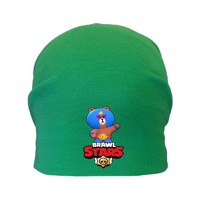 Шапка дитяча Бравл Старс зелена (Brawl Stars-0025) 50-52 см, фото 1