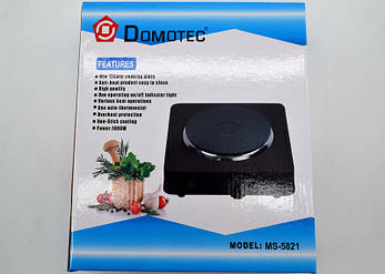 Електроплита 1 комфорка блін Domotec MS-5821 (1000 Вт), фото 2