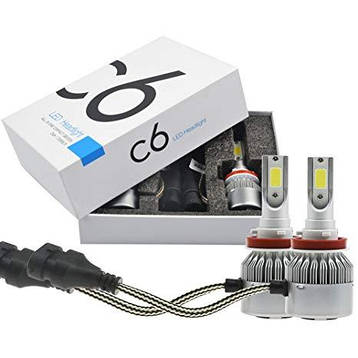 LED світлодіодні лампи для фар автомобіля c6 h11, фото 2