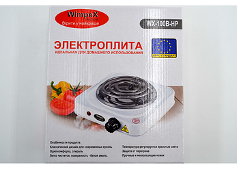 Електроплита 1 комфорка спіраль WimpeX WX-100B-HP, фото 2