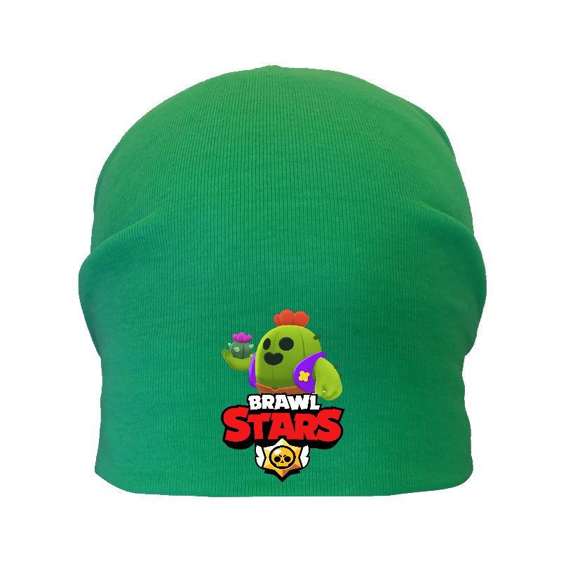 Шапка дитяча Бравл Старс зелена (Brawl Stars-0019) 54-56 см, фото 1