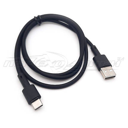 Кабель силікон USB 2.0 to Type-C, 5 A (преміум'якість), 1.0 м, чорний, фото 1