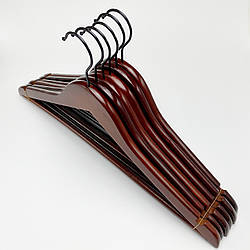 Дерев'яні плічка вішаки для одягу, довжина 450 мм, 6 штук