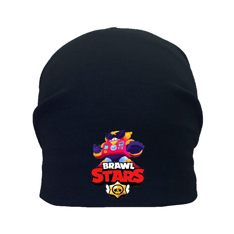 Шапка дитяча Бравл Старс чорна (Brawl Stars-006) 50-52 см, фото 1