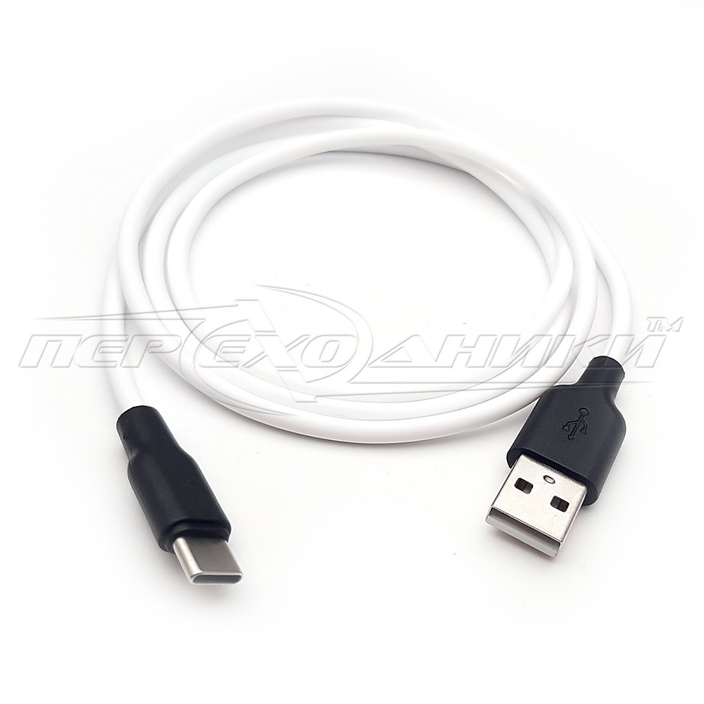 Кабель силікон USB 2.0 to Type-C, 1.0 м,білий