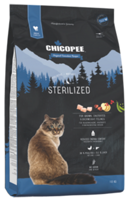 Сухий корм для дорослих стерилізованих кішок Chicopee (Чікопі) HNL Cat Sterilized з птицею та печінкою 8 кг