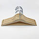 Довжина 38 см. Дерев'яні вішалки для одягу Бук світлі лаковані, 5 штук, фото 2