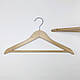 Довжина 38 см. Дерев'яні вішалки для одягу Бук світлі лаковані, 5 штук, фото 4