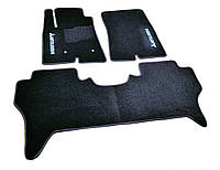 Коврики в салон ворсовые для Mitsubishi Pajero IV (2006-) 5 дв. /Чёрные, кт.3шт