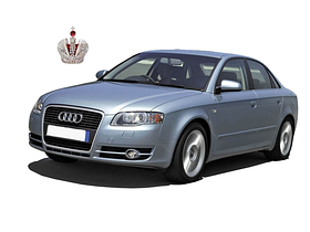 Ліве бокове скло на Audi A4 (2001-2008) (Седан, Комбі)