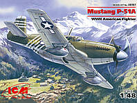 Американский самолет Mustang P-51A. Сборная модель в масштабе 1/48. ICM 48161